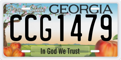 GA license plate CCG1479