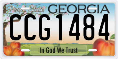 GA license plate CCG1484