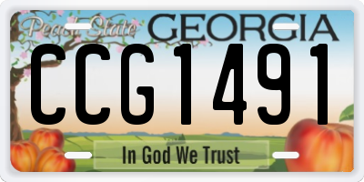 GA license plate CCG1491