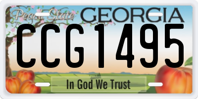GA license plate CCG1495