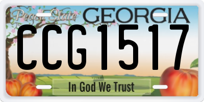 GA license plate CCG1517