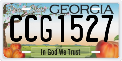 GA license plate CCG1527