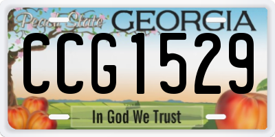 GA license plate CCG1529