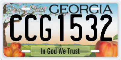 GA license plate CCG1532