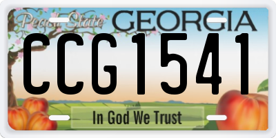 GA license plate CCG1541