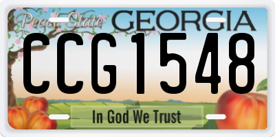 GA license plate CCG1548