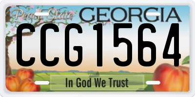 GA license plate CCG1564