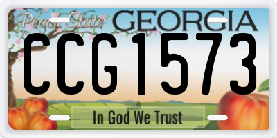 GA license plate CCG1573