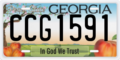 GA license plate CCG1591