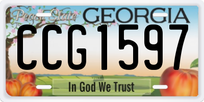 GA license plate CCG1597