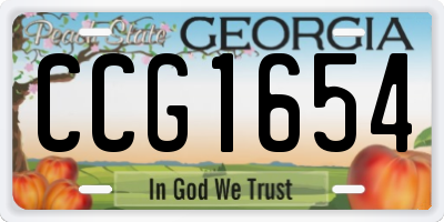 GA license plate CCG1654
