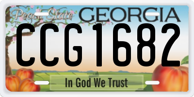 GA license plate CCG1682