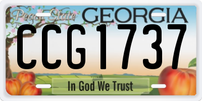 GA license plate CCG1737