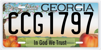GA license plate CCG1797