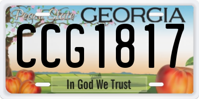 GA license plate CCG1817