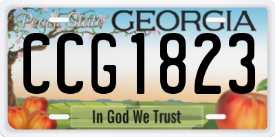 GA license plate CCG1823