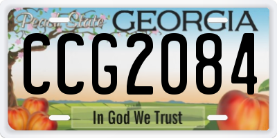 GA license plate CCG2084
