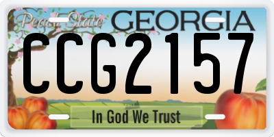 GA license plate CCG2157
