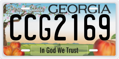 GA license plate CCG2169