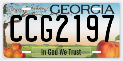 GA license plate CCG2197