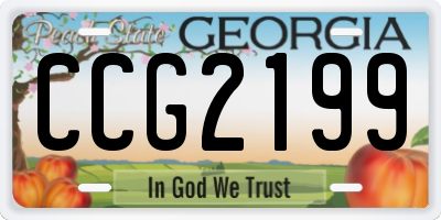GA license plate CCG2199