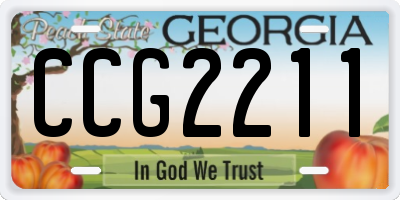 GA license plate CCG2211