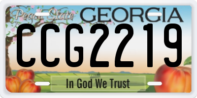 GA license plate CCG2219