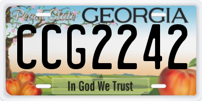 GA license plate CCG2242