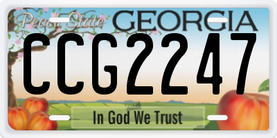 GA license plate CCG2247