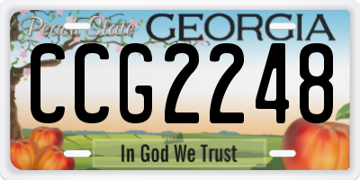 GA license plate CCG2248