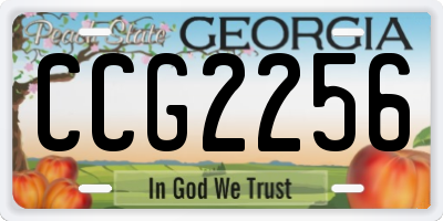 GA license plate CCG2256