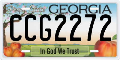GA license plate CCG2272