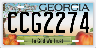 GA license plate CCG2274