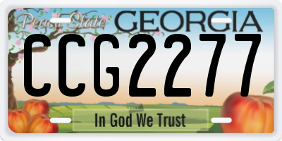 GA license plate CCG2277
