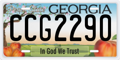GA license plate CCG2290