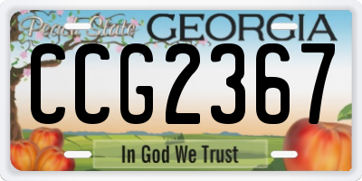 GA license plate CCG2367