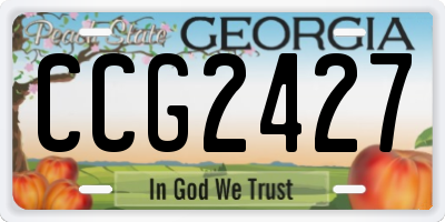 GA license plate CCG2427