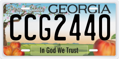 GA license plate CCG2440