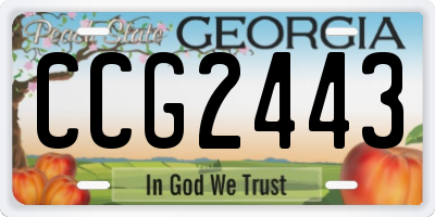 GA license plate CCG2443