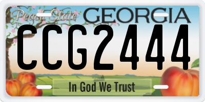 GA license plate CCG2444