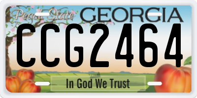 GA license plate CCG2464