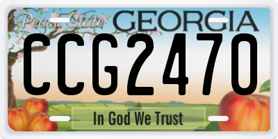 GA license plate CCG2470