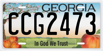 GA license plate CCG2473