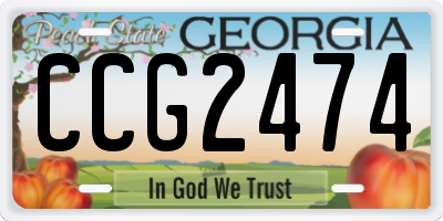 GA license plate CCG2474