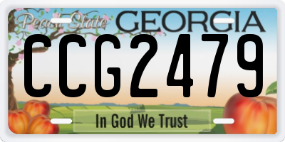 GA license plate CCG2479