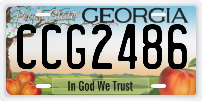 GA license plate CCG2486