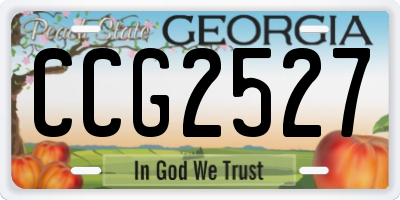 GA license plate CCG2527