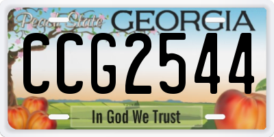 GA license plate CCG2544