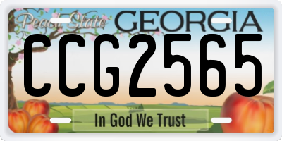 GA license plate CCG2565