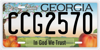 GA license plate CCG2570